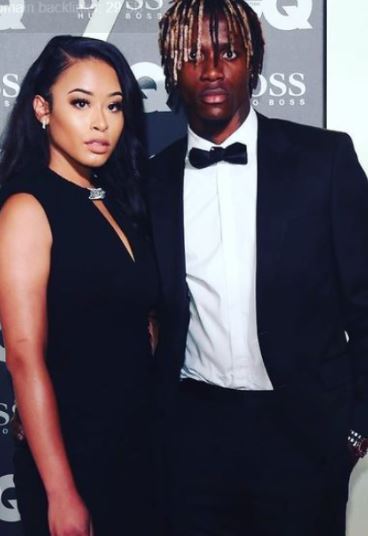 Wilfried Zaha  with his girlfriend, Paige Bannister